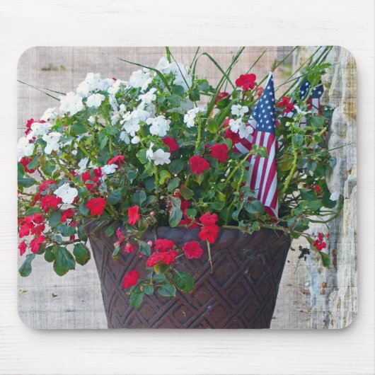 Tapis De Souris Fleurs et drapeaux (Devant)