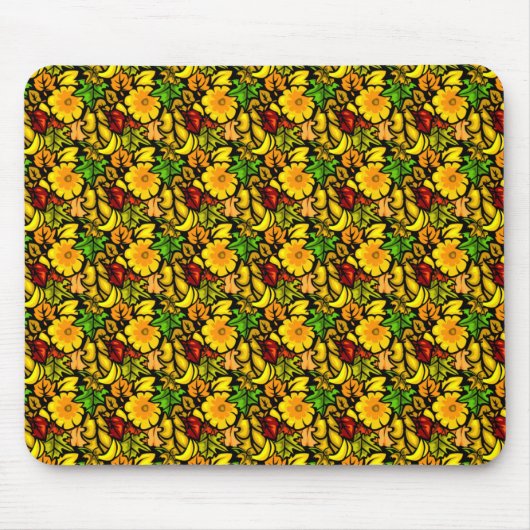 Tapis De Souris Fleurs et Feuilles (Devant)