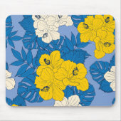 Tapis De Souris Fleurs et feuilles d'Hibiscus (Devant)
