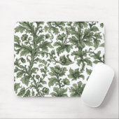 Tapis De Souris Fleurs et feuilles vertes (Avec souris)