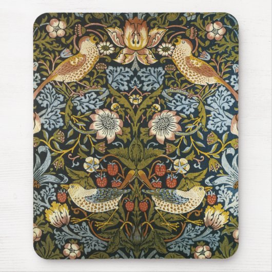 Tapis De Souris Fleurs et oiseaux Mousepad (Devant)