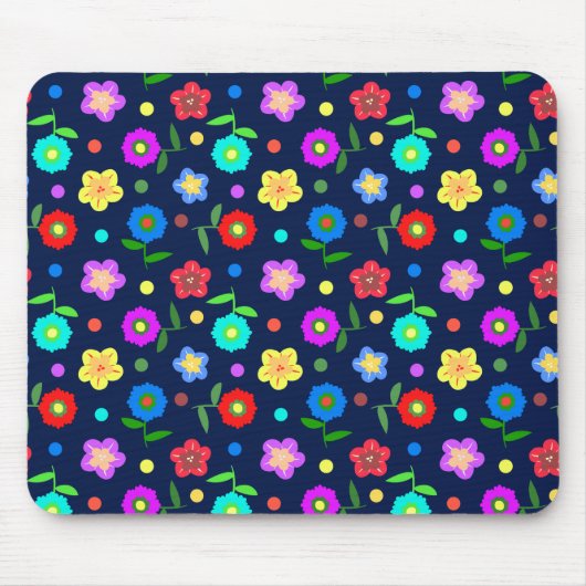 Tapis De Souris Fleurs et points (Devant)