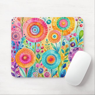 Tapis De Souris Fleurs Fantaisistes