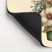 Tapis De Souris Fleurs Fantaisistes dans un Pot de Fleurs Mignon (Coin)