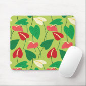 Tapis De Souris Fleurs flamingo colorées motif (Avec souris)