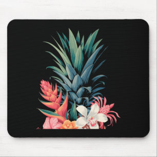 Tapis De Souris Fleurs Florales De Pin Été Vacances Pins Hawaï