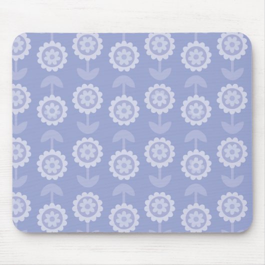 Tapis De Souris Fleurs florales violettes d'art motif Abstrait (Devant)