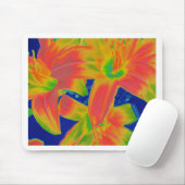 Tapis De Souris fleurs fluorescentes (Avec souris)