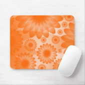 Tapis De Souris Fleurs géométriques - Orange (Avec souris)