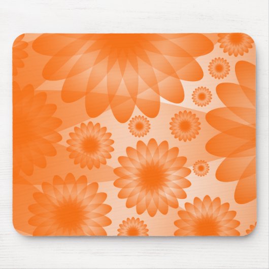 Tapis De Souris Fleurs géométriques - Orange (Devant)