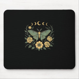 Tapis De Souris Fleurs Goblincore Papillon et Papillon Cottagecore