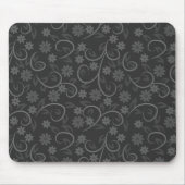 Tapis De Souris Fleurs grises mignonnes motif lancer oreiller (Devant)