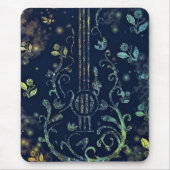 Tapis De Souris Fleurs Guitare Art Souris Pad (Devant)