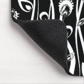 Tapis De Souris Fleurs imaginaires_blanc (Coin)