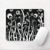 Tapis De Souris Fleurs imaginaires_blanc (Avec souris)