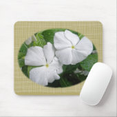 Tapis De Souris Fleurs Impatiens Blanches (Avec souris)