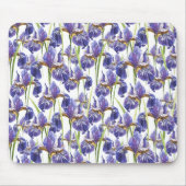 Tapis De Souris Fleurs Iris Violettes (Devant)