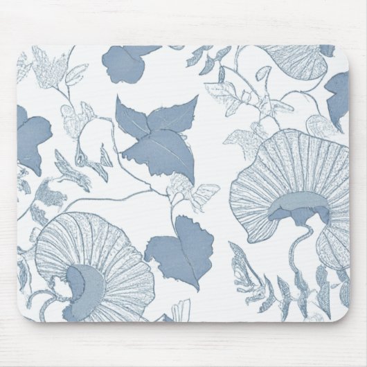 Tapis De Souris Fleurs japonaises blanches Delicate Arrière - plan (Devant)