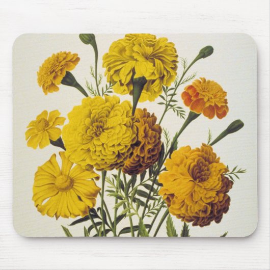 Tapis De Souris Fleurs jaunes antiques (Devant)