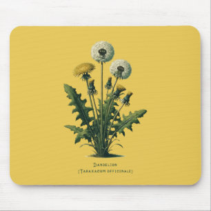 Tapis De Souris Fleurs Jaunes de Pissenlit Vintage