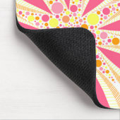 Tapis De Souris Fleurs jaunes et roses (Coin)