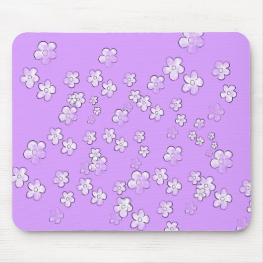 Tapis De Souris Fleurs joyeuses - Lavande - Pad de souris mignonne (Devant)