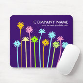 Tapis De Souris Fleurs joyeuses (violet foncé) Promotionnels (Avec souris)