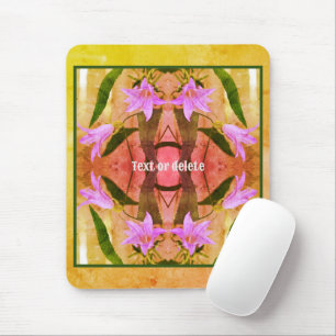 Tapis De Souris Fleurs Lily violettes déprimées Personnalisées