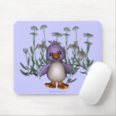 Tapis De Souris Fleurs marguerites d'oiseaux mauves mignonnes Mous (Avec souris)