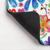 Tapis De Souris Fleurs mexicaines colorées (Coin)