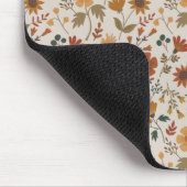 Tapis De Souris Fleurs modernes Feuille rouille or Girly Floral (Coin)