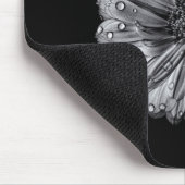 Tapis De Souris Fleurs Noires Et Blanches 10 (Coin)