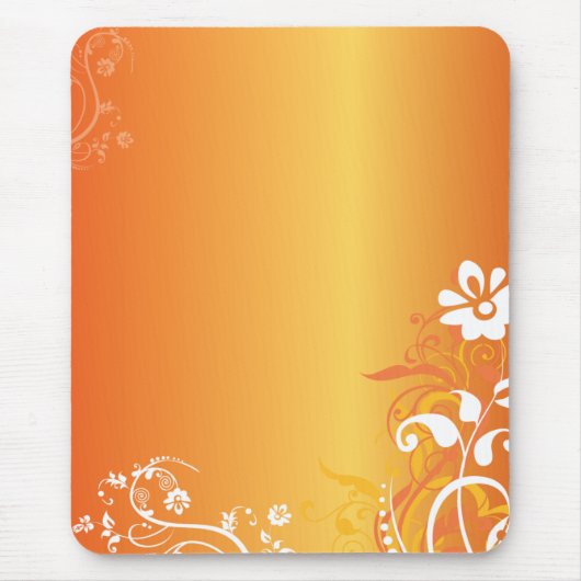 Tapis De Souris Fleurs orange (Devant)