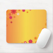Tapis De Souris Fleurs orange (Avec souris)