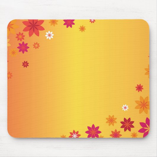 Tapis De Souris Fleurs orange (Devant)