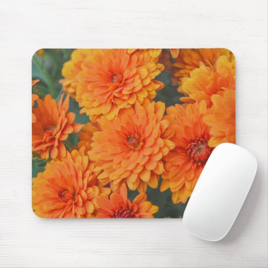 Tapis De Souris Fleurs orange Automne Floral Saison Saison Souris (Avec souris)