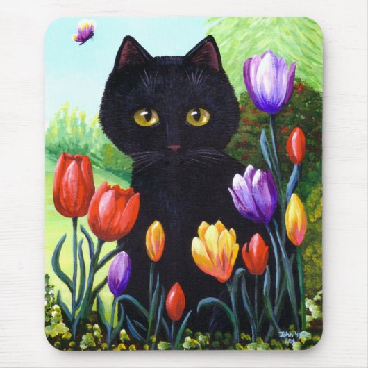 Tapis De Souris Fleurs originales Creationarts de tulipes d'art de (Devant)