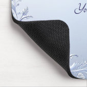 Tapis de souris Fleurs Ornées Bleues avec Perles (Coin)