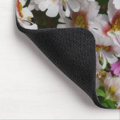 Tapis De Souris Fleurs papillon rose blanc et violet (Coin)