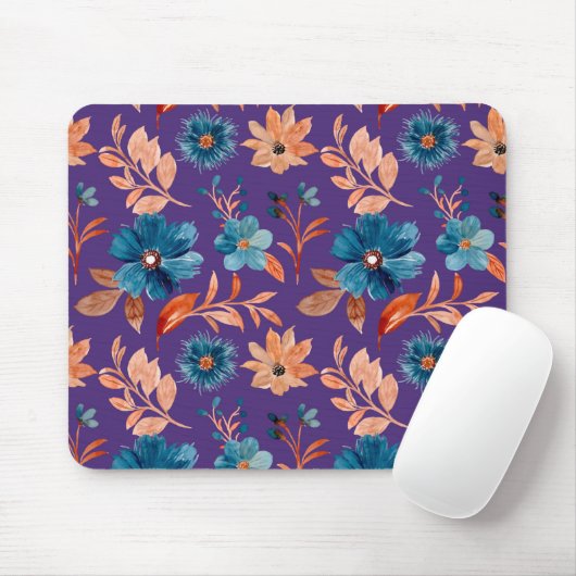 Tapis De Souris Fleurs Pastel tendance (Avec souris)