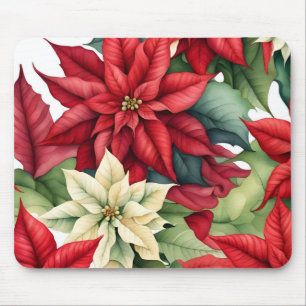 Tapis De Souris Fleurs Poinsettia