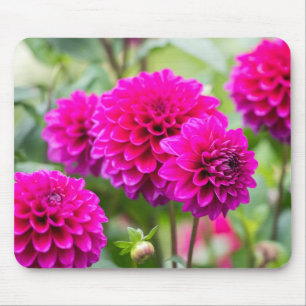 Tapis De Souris Fleurs Pompom Rose Chaud