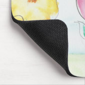 Tapis De Souris Fleurs Primitives Peintes (Coin)