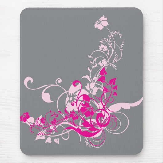 Tapis De Souris Fleurs roses (Devant)