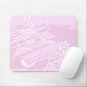 Tapis De Souris fleurs roses (Avec souris)