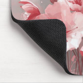 Tapis De Souris Fleurs roses, blanches et grises (Coin)