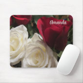 Tapis de souris Fleurs Roses Blanches et Rouges (Avec souris)