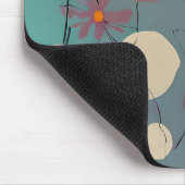 Tapis De Souris Fleurs roses et blanches rétro (Coin)