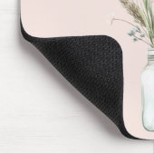 Tapis De Souris Fleurs roses et bleues blush dans un pot (Coin)