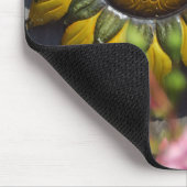 Tapis De Souris Fleurs roses et soleil - Vignoble de Martha (Coin)